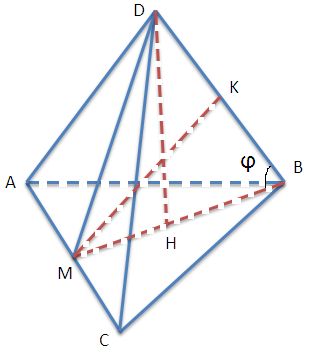 Правильная треугольная пирамида DABC