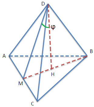 Угол между высотой правильной треугольной пирамиды и ее апофемой