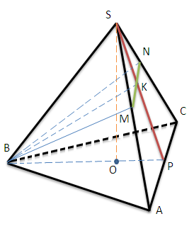 В правильной треугольной пирамиде сторона