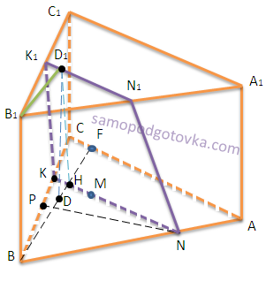 Основанием прямой призмы АВСА1В1С1 является равнобедренный треугольник