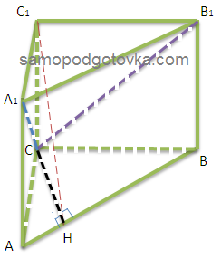 Основанием прямой призмы АВСА1В1С1 является прямоугольный треугольник 